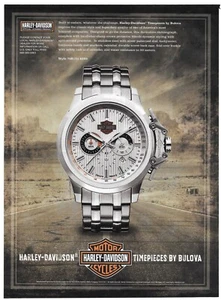 Harley Davidson Motor Cycle Chronograph Uhr Bulova Printanzeige Werbung 2011 - Bild 1 von 3