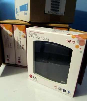 NEW LG GP10 Portable External Super Multi Drive 8X DVD+-RW CD-R PC Mac USB 2.0 - Image 1 of 2