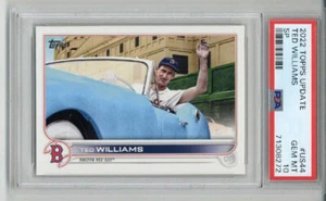 2022 TOPPS UPDATE #US44 TED WILLIAMS CARD BOSTON RED SOX PSA 10 LOW POP RARE - Picture 1 of 2