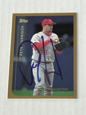 Pete Harnisch 1999 Topps Authentic Signed Autograph Auto Card Cincinnati Red HTF - Image 1 of 3