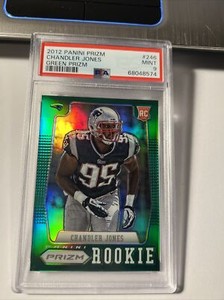 2012 Panini Prizm Chandler Jones #246 Green Rookie RC Patriots RC PSA 9 Mint