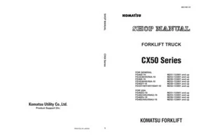 Komatsu FG40Z/U/ZU/ZY,FG35/40/45/U/50A/AAU,FD35Y/40Y/-10 Forklift Service Manual - Picture 1 of 24