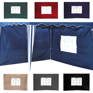 2er Set Seitenteile für Pavillon 3x3m Fenster  Seitenwand Faltpavillon Farbwahl