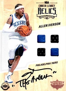 Allen Iverson signed inscribed 2016-2017 Upper Deck Supreme Hard Court 76ers JSA - Picture 1 of 3