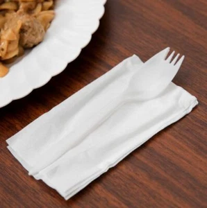 Individually Wrapped Medium Weight White Plastic Spork - 50/Pack - Bild 1 von 4