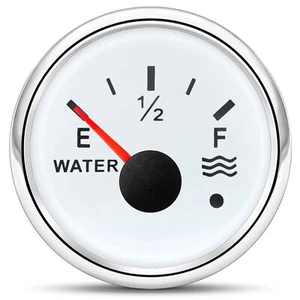52 mm 12 V Boot Auto Motorrad Wasserstandsanzeige Meter 0-190 Ohm mit Alarmlicht - Picture 1 of 6