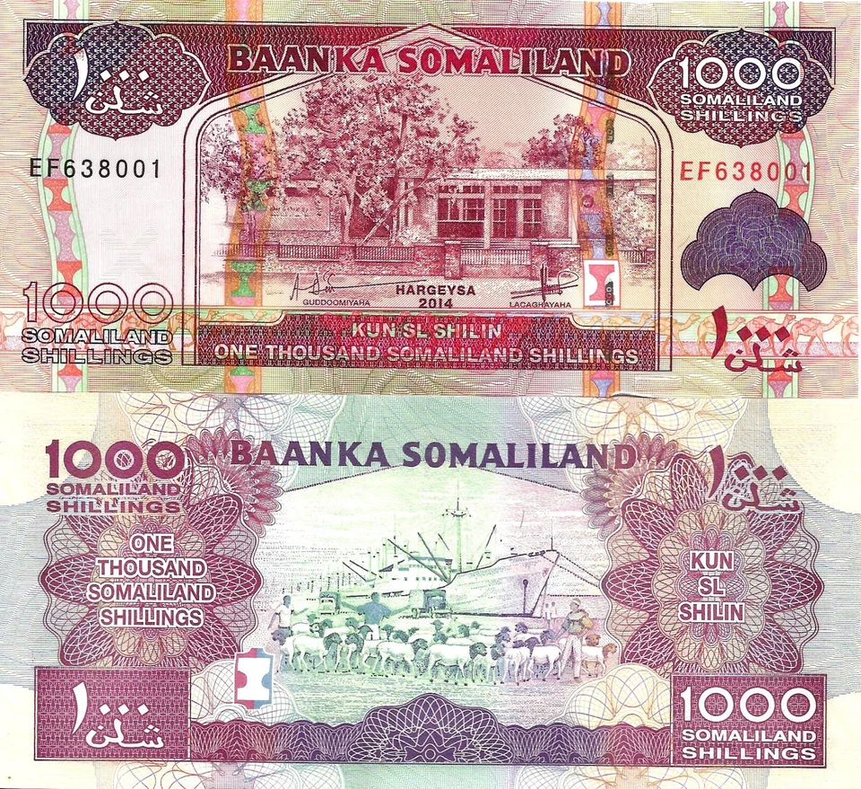 Somaliland 1000 shillings 2014 P-20c UNC - Image 1 of 1