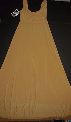 NWT Slinky Tank Dress Antique Gold Sequin Show Choir Evening Gown Ladies Small - Image 1 of 3