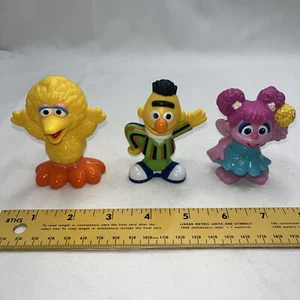 Big Bird Abby Bert Sesame Street Hasbro Workshop 3" PVC Figures Cake Toppers - Picture 1 of 6