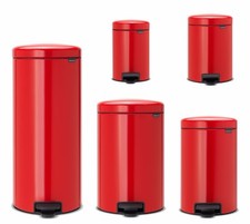 Brabantia Newicon Poubelle à Pédale Rouge 3-30 Litre En Passion Red