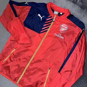 Puma Arsenal Fly Emirates Jacke Herren Medium rot leicht Full Zip Wind Cell - Bild 1 von 20