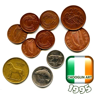 Collection of IRISH 1995 coins, 30 Years Old! - Picture 1 of 2