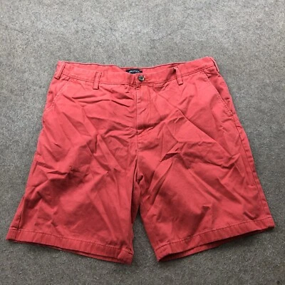 Nautica Shorts Mens 38 Red Flat Front Chino Casual Cotton Preppy  9" Inseam - Image 1 of 4