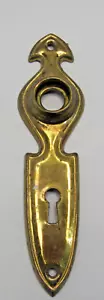 Piastra posteriore porta in ottone antico vintage antica chiave scheletro vittoriano #LL-26 - Foto 1 di 6