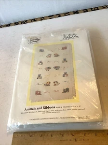 Something Special Animals Ribbons 1989 Baby Afghan Kit 50460 Candamar Designs - Picture 1 of 6