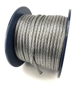 12mm Silver Dyneema SK75 12 Strand Rope x 50 Metre Reel - Picture 1 of 6