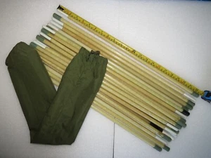 British Army Set x 24 Fiberglass Pole Sections Camouflage Camo Net Support Tent - Picture 1 of 7