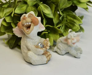 Vintage World of Krystonia Figurines #102 Flopple and #1401 Poffles READ - Picture 1 of 11