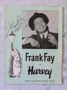 Programa firmado por Frank Fay - Harvey - Elwood P Dowd - autógrafo - Imagen 1 de 7