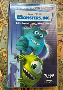 Monsters, Inc. (VHS, 2002) Clear Clam Shell Blue Tape - Picture 1 of 3