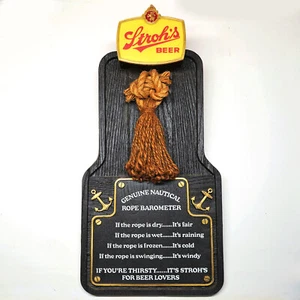 Vintage Stroh's Bier Maritim Seil Werbeschild 26" x 12" - Bild 1 von 3