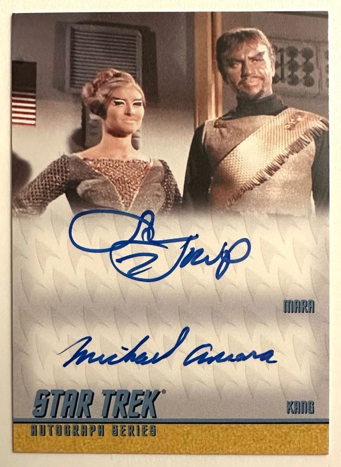 STAR TREK : SUSAN HOWARD/MICHAEL ANSARA as MARA/KANG DUAL AUTO CARD DA29 - Image 1 of 2