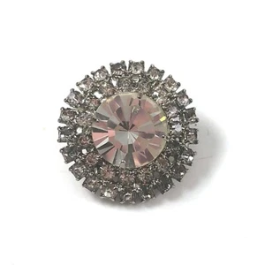 Vintage Multi Prong Set Rhinestones Dress Ornament Decoration Accent Button - Picture 1 of 5