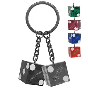 Novelty Key Ring Keychain Genuine Casino Dice Mixed Colors Las Vegas Tahoe Reno - Picture 1 of 7