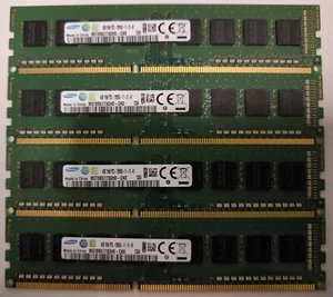 4x RAM Samsung 4GB 1Rx8 pc3 12800U 11 12 A1 M378B5173QH0 - Afbeelding 1 van 2