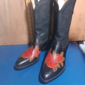 Mujer Botas Vaqueras Bk Rojo Hecho a Mano Rosa Talla:7 Artículo:s2393 - Imagen 1 de 9