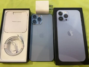 APPLE IPHONE 13 PRO MAX UNLOCKED 128GB BLUE WORKS GREAT MINT CONDITION - Picture 1 of 1