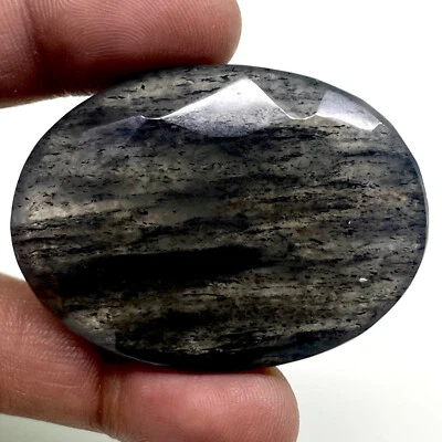 263.10 Cts Natural Rutile Quartz 50x36mm Huge Oval Cut Loose Untreated Gemstone - Image 1 of 4