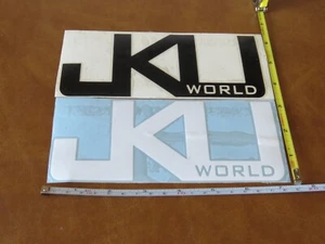 JKU World 1 White and 1 Black Decals - Picture 1 of 3