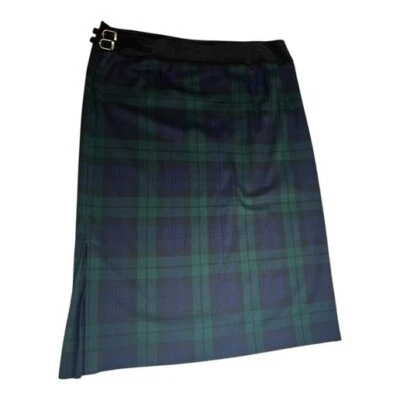 Marisa Christina Y2K Vintage Green/Black Plaid Skirt Sz 16 - Image 1 of 4