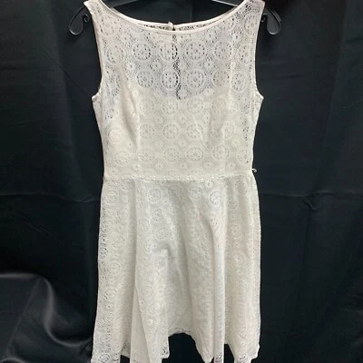 Nine West Tank Knit Cottage Coastal Summer Womens Dress - Size 8 White - image 1 of 4