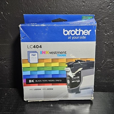Genuine Brother LC404BK Yield Black INKvestment Tank Ink Cartridge BB 09/2025 - Image 1 of 3
