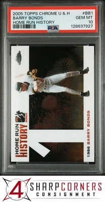 Topps Chrome U & H Home Run History 2005 #BB1 Barry Bonds PSA 10 Foto 1 de 3