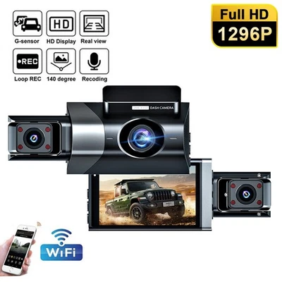 WIFI Dual Lens Car DVR Front and Rear Camera Video Dash Cam Recorder G Sensor