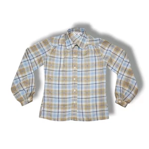 Levi Strauss & Co Vintage 70's Plaid Button Up Long Sleeve Shirt Women's Small - Picture 1 of 9