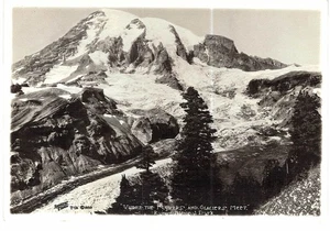 Rainier National Park WA Where The Flowers Glaciers Meet Unused RPPC 1910 AZO - Picture 1 of 2