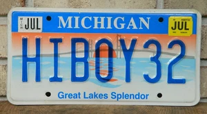 2002 Michigan "HIBOY32" Personalized Vanity License Plate (1932 Ford Highboy) - Picture 1 of 4