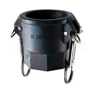 Pacer 58-1435L Polypropylene Black Type D Female Coupler 1-1/2 x 1-1/2 Dia. in. - Picture 1 of 1