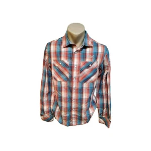 G-Star RAW Herren Hemd Gr. M blau weiß orange, kariert, 100%CO - Bild 1 von 16