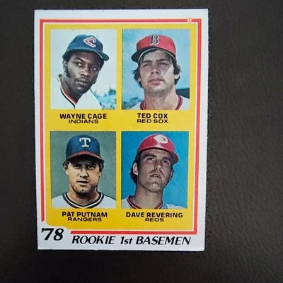 1978 Topps - Rookie 1st Basemen Pat Putnam, Dave Revering, Wayne Cage #706 (RC) - Image 1 of 2