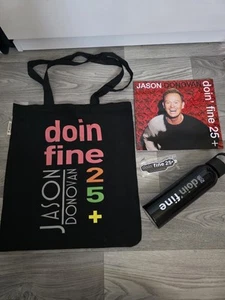 Jason Donovan Doin Fine 25 VIP M&G bundle programme water bottle keyring and bag - Picture 1 of 9
