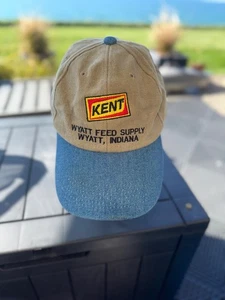 Mütze Kappe Kent Patch rot gelb schwarz auf hellbraun gebürstete Baumwolle blauer Schirm Druckknopflasche - Bild 1 von 12