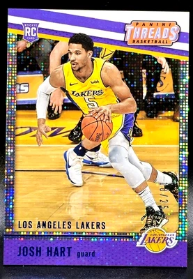 JOSH HART 2017-18 THREADS BLUE DAZZLE PARALLEL ROOKIE RC 18/25 - Image 1 of 2