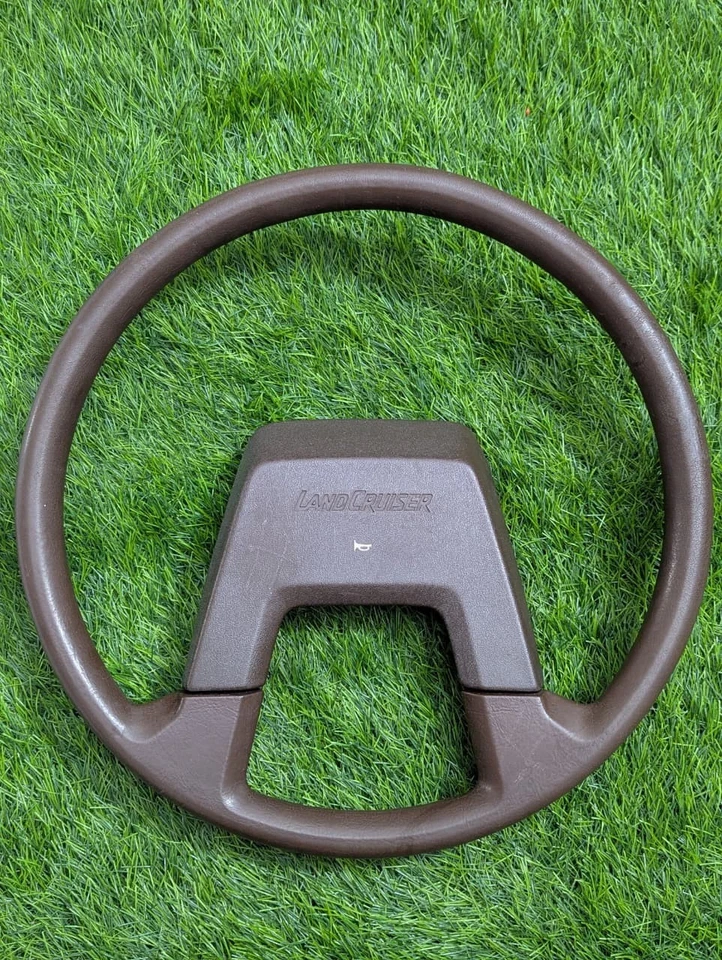 1981 1987 Toyota Land Cruiser Brown Leather FJ60 FJ62 Steering Wheel - Image 1 of 4