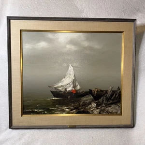 Artur Upelniek. Olio su tela, scena costiera - Foto 1 di 9