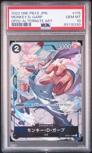 PSA 10 COMO NUEVO JAPONÉS UNA PIEZA 2022 MONO D. GARP OP02-115 ARTE ALTERNATIVO - Imagen 1 de 3